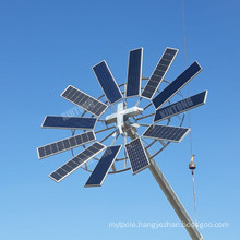 20m-40m solar high mast pole light with floodlight